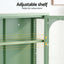 Artiss Buffet Cabinet Sideboards X2 Wall Mounted Fluted Display Storage Green