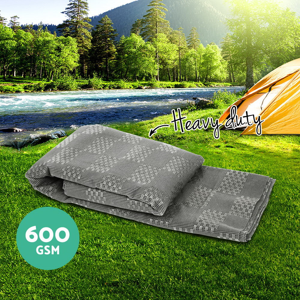 Weisshorn 6x2.5M Annex Matting 600GSM Floor Mats Hollow Design Mesh Caravan