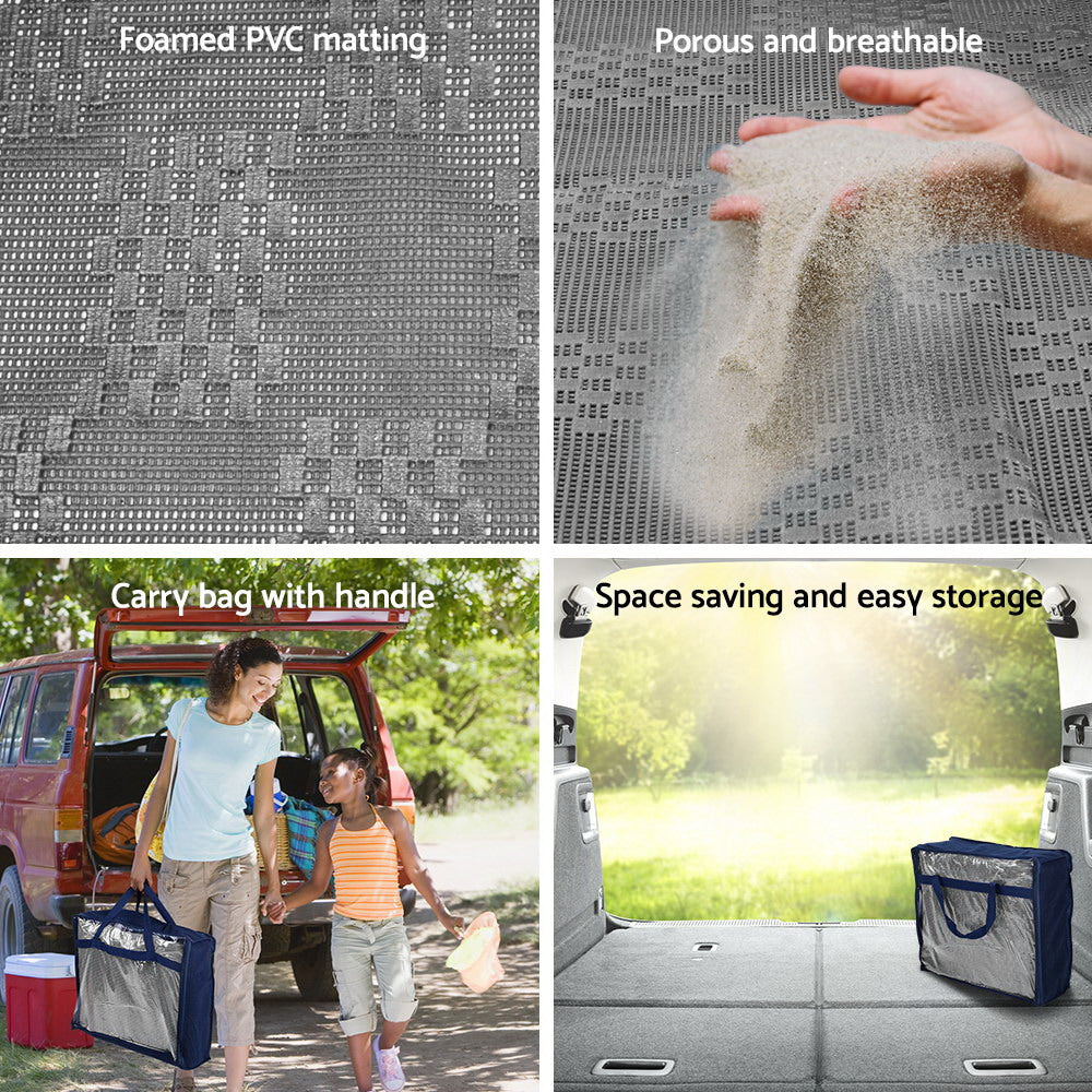 Weisshorn 6x2.5M Annex Matting 600GSM Floor Mats Hollow Design Mesh Caravan