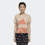 Adidas Womens Beige U4u Cropped Athletic Tee T-Shirt