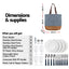 Alfresco 4 Person Picnic Basket Bag Set Wooden Blanket Cooler Outdoor Insulated