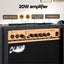 Alpha 20W Guitar Amplifier Portable Practice Amp Overdrive 3-Band EQ Black