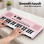 Alpha 37-Key Digital Piano Keyboard for Kids Beginners Electronic Keyboard Piano Gift Pink