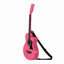 Alpha 38 Inch Acoustic Guitar Folk Cutaway Steel String Pink With Carry Bag