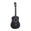 Alpha 38 Inch Acoustic Guitar Full Size Classical Cutaway Nylon String Black