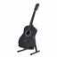 Alpha 38 Inch Classical Acoustic Guitar with Folding Stand Capo and String Set Black