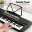 Alpha 49 Key Electronic Keyboard Portable Digital Piano Musical Instrument Black