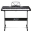 Alpha 61 Keys Electronic Piano Keyboard Digital Electric w/ Stand Lighted Black