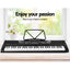 Alpha 61 Keys Electronic Piano Keyboard Digital Electric w/ Stand Stool Speaker