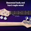 Alpha Electric Guitar Bass 47 Inch Red