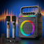 Alpha Portable Karaoke Machine with 2 Wireless Microphones Bluetooth 5.3