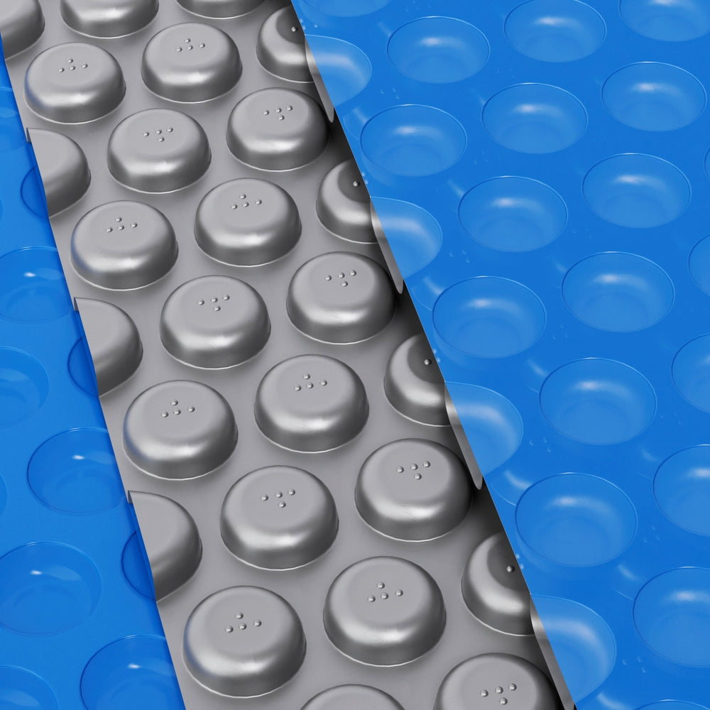 Aqua Buddy Pool Cover 600 Micron 11x6.2m Swimming Pool Solar Blanket Blue Silver
