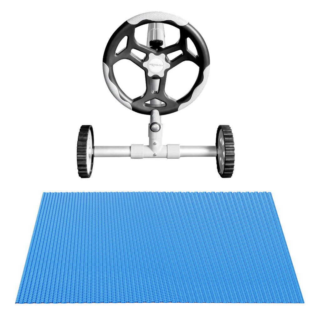 Aqua Buddy Pool Cover 600 Micron 6.5x3m w/ Roller 5.55m Swimming Pools Solar Blanket