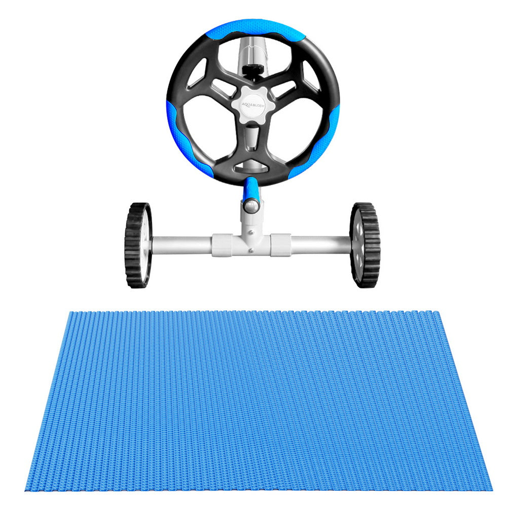 Aqua Buddy Pool Cover 600 Micron 6.5x3m w/ Roller 5.55m Swimming Pools Solar Blanket
