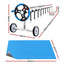 Aquabuddy Pool Cover 500 Micron 8x4.2m Silver Swimming Pool Solar Blanket 5.5m Blue Roller