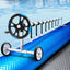 Aquabuddy Pool Cover 500 Micron 8x4.2m Silver Swimming Pool Solar Blanket 5.5m Blue Roller