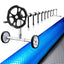 Aquabuddy Pool Cover 500 Micron 8x4.2m Swimming Pool Silver Solar Blanket 5.5m Roller