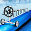 Aquabuddy Pool Cover 500 Micron 9.5x5m Blue Swimming Pool Solar Blanket 5.5m Roller