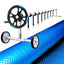 Aquabuddy Pool Cover 500 Micron 9.5x5m Swimming Pool Solar Blanket 5.5m Roller Blue