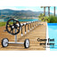 Aquabuddy Pool Cover 6.5x3m 400 Micron Silver Swimming Pool Solar Blanket 5.5m Roller