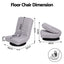 Ariss Swivel Floor Chair 360 Adjustable Foldable Lounge Seat Floor Sofa Chair Grey