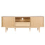 Artiss 160cm TV Unit Storage Drawer Curved Edge Sliding Fluted Style Door Pine