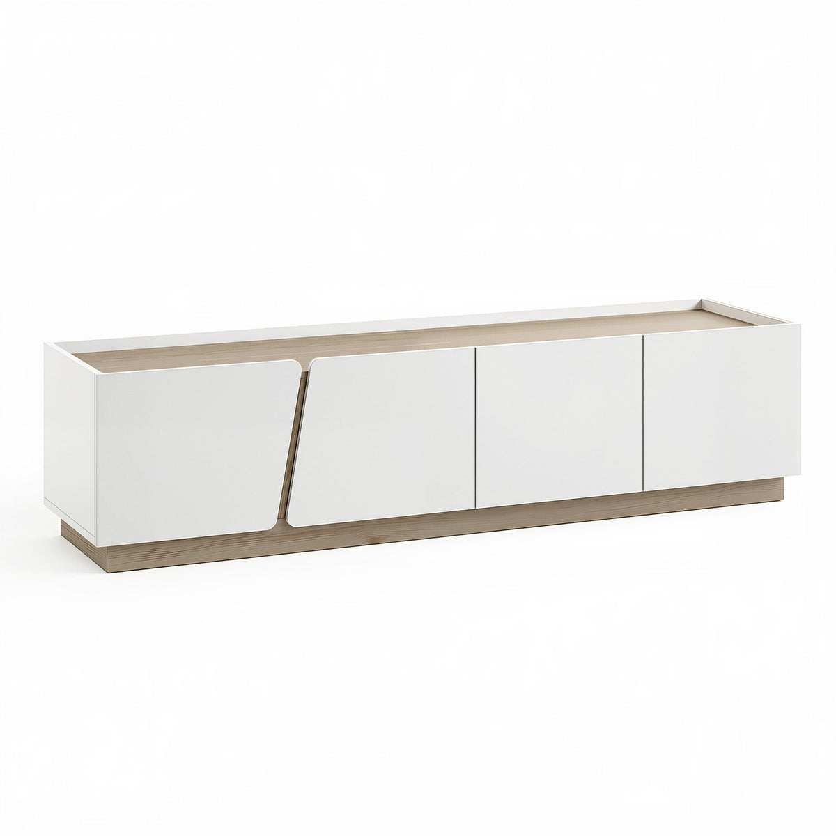 Artiss 180cm TV Unit Storage Cabinet Living Room Grayish White & Walnut