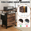 Artiss 2 Fabric Drawer File Cabinet Printer Stand Rolling File Cabinet with Side Bag