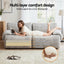 Artiss 2 Seater Sofa Modular Sectional Sofas Couch Bed No Assembly Living Room Grey
