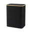 Artiss 2 Sections Laundry Basket with Removable Bags Foldable Black