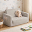 Artiss 2-in-1 Kids Sofa Toddler Foam Couch with Side Pocket Light Grey