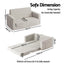 Artiss 2-in-1 Kids Sofa Toddler Foam Couch with Side Pocket Light Grey