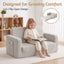 Artiss 2-in-1 Kids Sofa Toddler Foam Couch with Side Pocket Light Grey