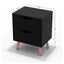 Artiss 2 x Bedside Table 2 Drawers - BODEN Black