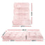 Artiss 2PCS Floor Lounge Sofa Bed Flannel Fabric Pink