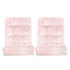 Artiss 2PCS Floor Lounge Sofa Bed Flannel Fabric Pink