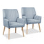 Artiss 2X Armchair Fabric Blue Grey