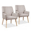 Artiss 2X Armchair Faux Fabric Beige