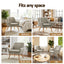 Artiss 2X Armchair Lounge Chair Accent Tub Chair Beige ANNE