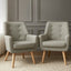 Artiss 2X Armchair Lounge Chair Accent Tub Chair Beige ANNE