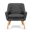 Artiss 2X Armchair Lounge Chair Accent Tub Chair Charcoal ANNE