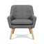 Artiss 2X Armchair Lounge Chair Accent Tub Chair Grey ANNE