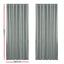 Artiss 2X Blockout Curtains Eyelet 240x230cm Grey Shine