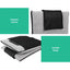 Artiss 2X Floor Lounge Sofa Bed Floor Cushion Velvet Grey