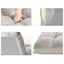 Artiss 2X Lounge Sofa Bed Flannel Fabric Grey