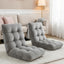 Artiss 2X Lounge Sofa Bed Flannel Fabric Grey