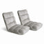 Artiss 2X Lounge Sofa Bed Flannel Fabric Grey