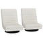 Artiss 2XFloor Chair Lounge Sofa Swivel Foldable Linen White
