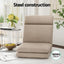 Artiss 2XFloor Chair Sofa Linen Beige