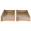 Artiss 2pcs Under Bed Storage with Wheels Rolling Wooden Drawers King Single & Queen